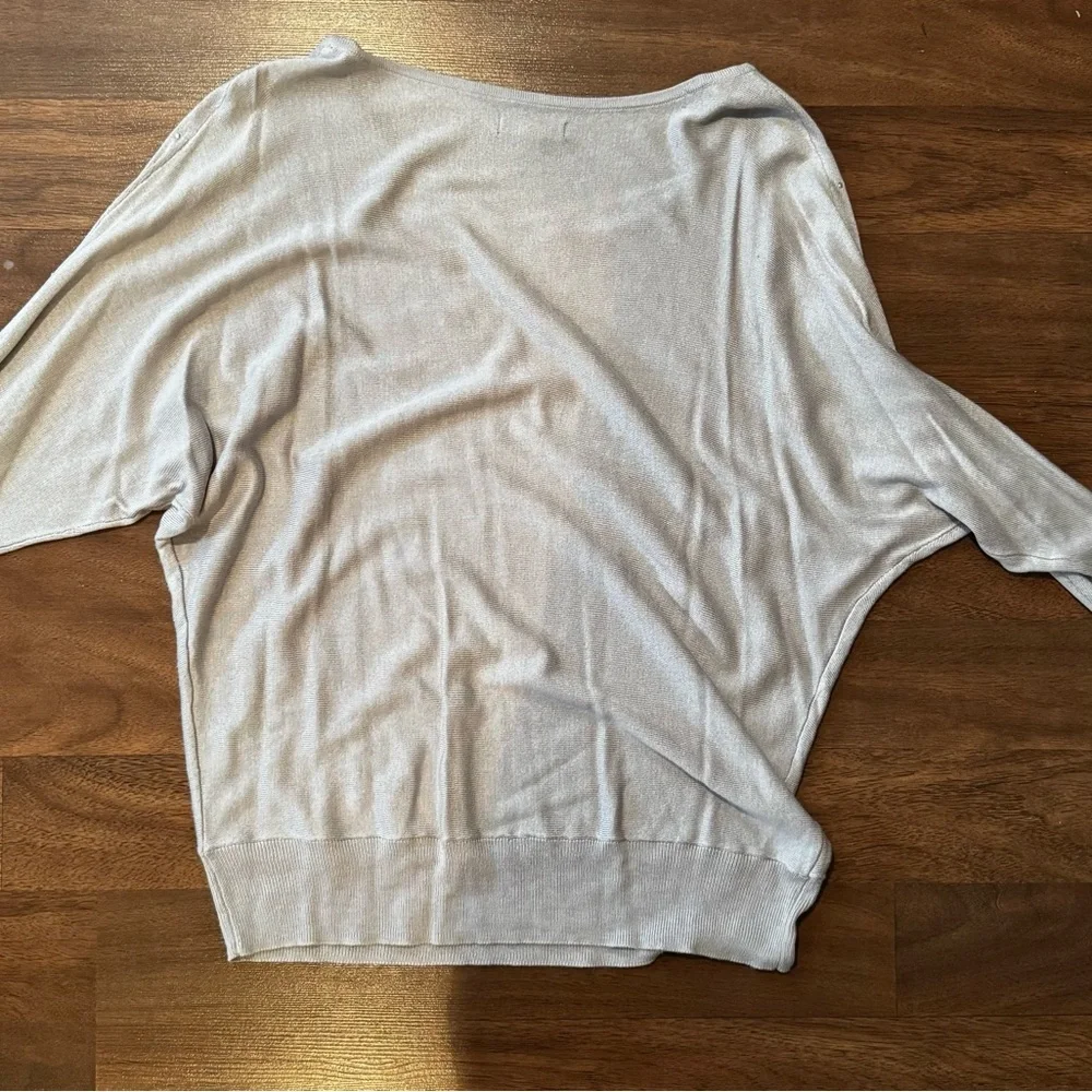 New York & Co. Women's Silver Sweater with Rhinestone Accents